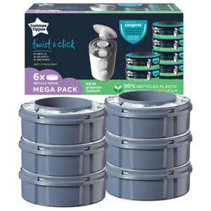 Tommee Tippee Sangenic Twist & Click Blee Poser 6 stk. produktbillede
