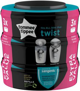 Tommee Tippee Sangenic Twist & Click Refill 3 st produkt bild
