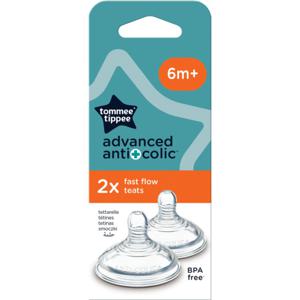 Tommee Tippee Natural Start Advanced Anti-kolik Flasknapp Fast Flow 2 st produkt bild