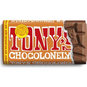 Tony's Chocolonely Milk Chocoalte Caramel Seasalt 90 g produkt bild