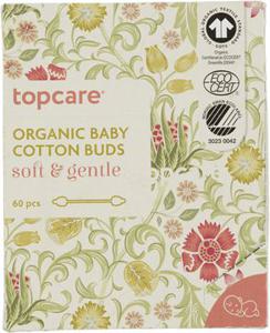 Topcare Ekologiska Bomullspinnar Baby 60 st produkt bild