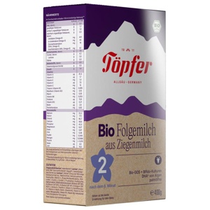 Töpfer Bio Folgemilch auf Ziegenmilchbasis 2 Produktbild