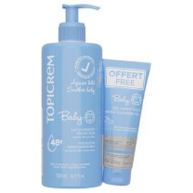 Topicrem Baby Moisturizing Milk 500ml + Cleansing Gel 75ml 2 Units Produktbild