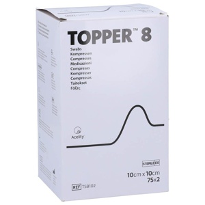 Topper 8 Kompresse steril 10x10 cm, 75X2 St Kompressen Produktbild