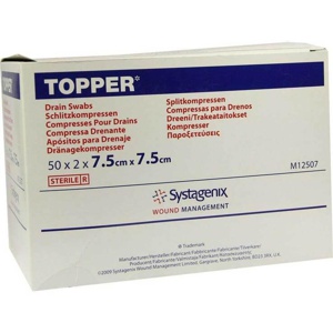 Topper Schlitzkompresse steril 7,5x7,5 cm, 50X2 St Kompressen Produktbild