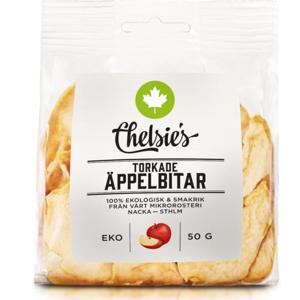Torkade Äppelbitar 50 g produkt bild