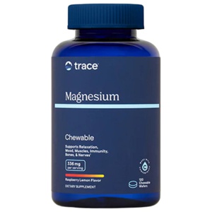 Trace Minerals Magnesium Chewable Raspberry Lemon 120 tuggtabletter produkt bild