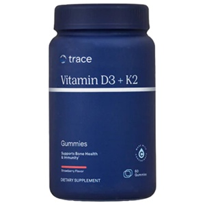 Trace Minerals Vitamin D3 + K2 Strawberry 60 gummies produkt bild