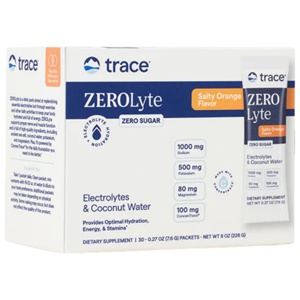 Trace Minerals ZEROLyte Electrolyte Drink Mix Salty Orange 30 dospåsar produkt bild