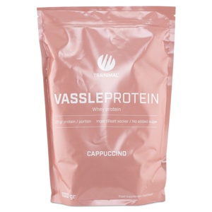 Trainimal Valleprotein Cappuccino 1 kg produktbillede