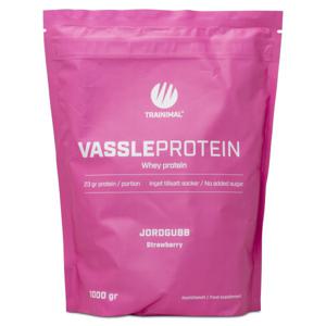 Trainimal Vassleprotein Jordgubbsshake 1 kg produkt bild