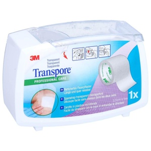TRANSPORE 2,5 cmx5 m Pflaster auf Abroller Produktbild