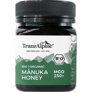 TranzAlpine Manuka Honning Økologisk 250g   MGO 250+ produktbillede