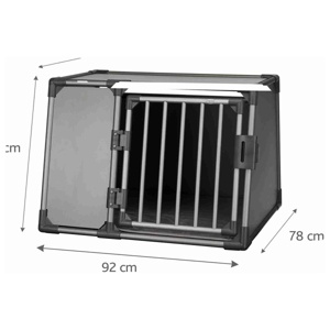 Trixie Aluminium grafit transportbur - L: B 92 x T 78 x H 64 cm produkt bild