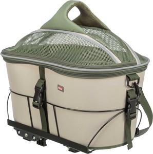 Trixie Cykelkorg för Hund till Pakethållare Grön/Beige produkt bild