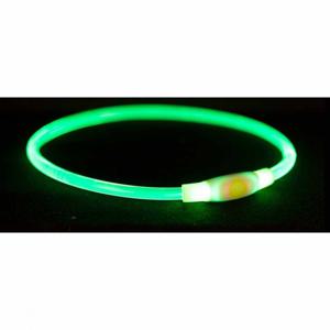 Trixie Flash Light Lysande Hundhalsband Grön produkt bild
