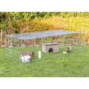 Trixie Freilaufgehege mit Abdeckung anthrazit/ grau 1,44 m, 1,16 m, 58 cm Produktbild