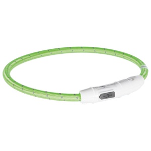 Trixie LED-halsband med USB Grön (M) produkt bild
