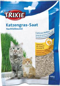 Trixie Mjukt Kattgräs Vitaminberikat Refillpåse ca 100 g produkt bild