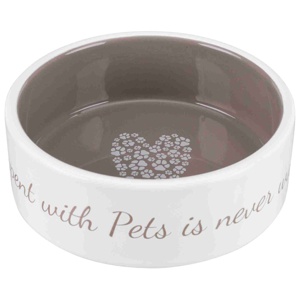 Trixie Pet's Home Hundmatskål i Keramik Vit & Ljusbrun produkt bild
