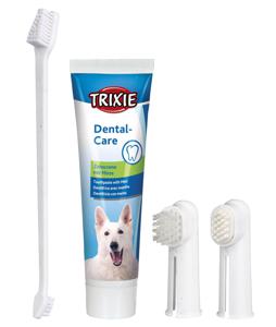 Trixie Tandvårdssett med tandkräm och tandborste produkt bild