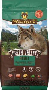Trockenfutter Hund mit Lamm, Lachs & Kartoffel, green valley, Adult, 12,5 kg Produktbild