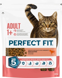 Trockenfutter Katze active 1+ mit Rind, Adult, 750 g Produktbild