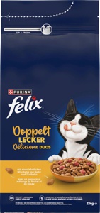 Trockenfutter Katze mit Geflügel, doppelt lecker - delicieux duos, 2 kg Produktbild