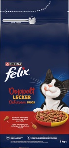 Trockenfutter Katze mit Rind, doppelt lecker - delicieux duos, 2 kg Produktbild