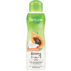 Tropiclean Papaya & coconut 2in1 Shampoo 355ml produkt bild