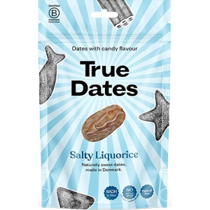 True Dates Salty Liquerice 100 g produktbilde