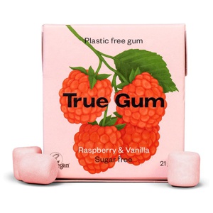 True Gum Tuggummi 1 st Raspberry & Vanilla produkt bild