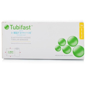 Tubifast 2-Way Stretch Yellow Line Bandage 3m product image