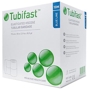Tubifast tubebandasje 7,5cmx10m blå 1 stk produktbilde