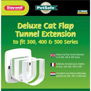 Tunnel forlænger Deluxe 310W til kattelem 500EF hvid produktbillede