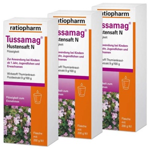 Tussamag Hustensaft N, 3x200 g Flüssigkeit zum Einnehmen Produktbild