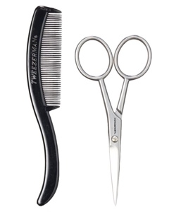 Tweezerman G.E.A.R Moustache Scissors With Comb produktbillede