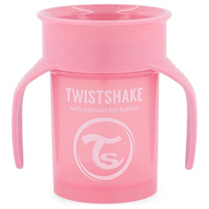 Twistshake 360 Cup 6+m Pastel Pink produkt bild