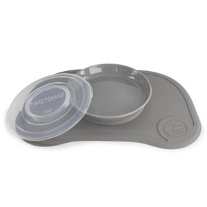 Twistshake Click-Mat Mini + Plate Pastel Grey produkt bild