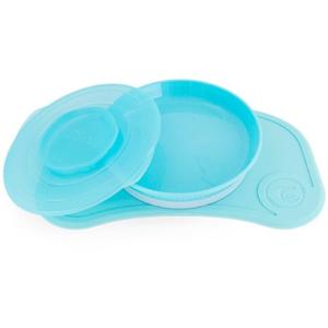 Twistshake Click-Mat Mini + Plate Pastel Blue produkt bild