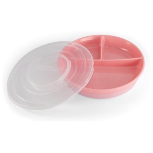 Twistshake Divided Plate 6+m Pastell Rosa produkt bild