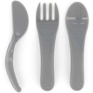 Twistshake Learn Cutlery Pastellgrå 6+ mån Bestick 3 st produkt bild