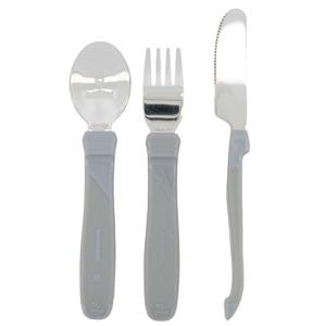 Twistshake Learn Cutlery Stainless Steel 12+m Pastel Grey produkt bild