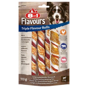 Tyggeben Triple flavour Rolls113g 3 stk. produktbillede