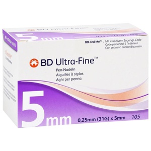 Ultra-fine Pen-nadeln 5 mm 31 G 0,25 mm 105 St Kanüle Produktbild