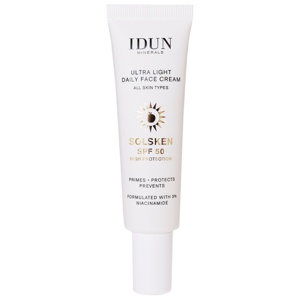 IDUN Minerals Ultra Light Daily Face Cream Solsken SPF 50 30 ml produktbilde
