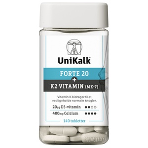 Unikalk Forte K2 - 140 tabl. produktbillede