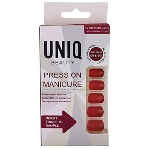 UNIQ Click On / Press On Negle 24 stk. Rose Red produktbillede