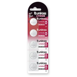 Uniross U5CR2032 Engångsbatteri CR2032 Litium 3 V 5 styck Silver produkt bild