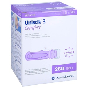 UNISTIK-3-Comfort-1-8-mm-Eindr-Tiefe-Stechhilfe Produktbild